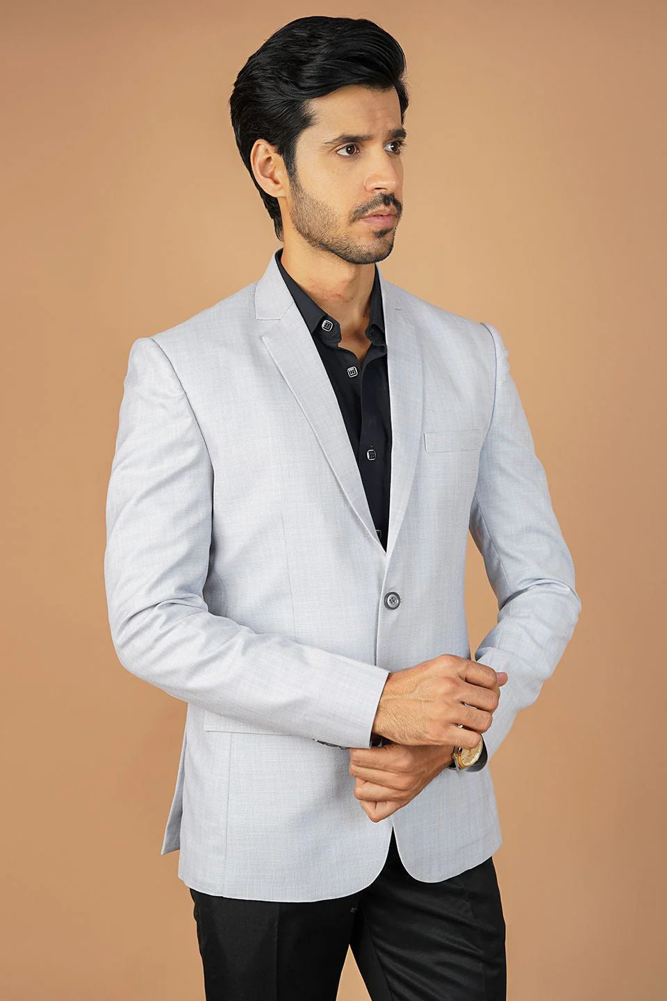 Poly Viscose Silver Blazer